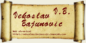 Vekoslav Bajunović vizit kartica